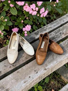 Capezio, Women, 2 Comforts Shoes $20 Each Vintage, Brown, White, Sz 9, Leather.!